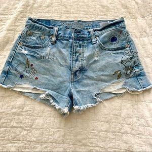 American Eagle - size 0 - Vintage High Rose Shorts